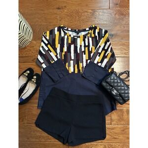 COS Abstract Print Top Size S Colorful Minimalist